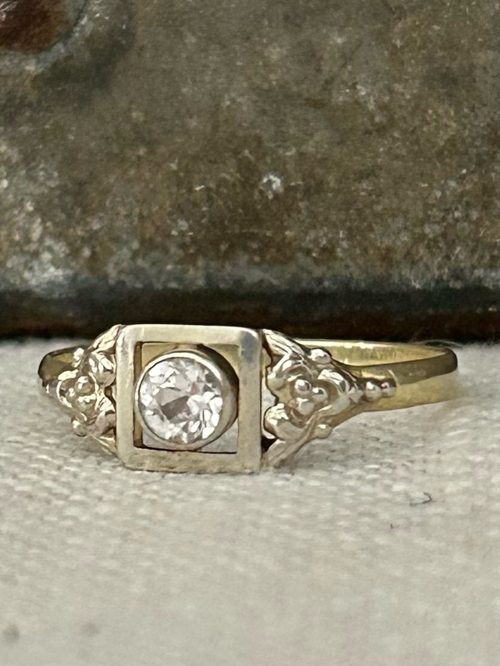 Antique 14k Old Cut Ring - Picture 8 of 12